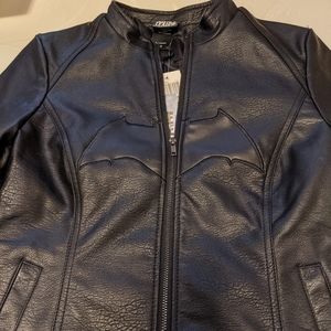 Vegan Leather Batman Logo Women's Jacket